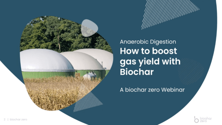 Webinar Screenshot Anaerobic Digestion – How to boost gas yield with biochar by biochar zero